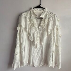 See By Chloe White Long Sleeve Top